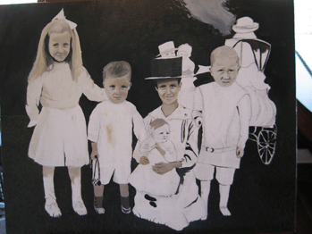 Simms Family Portrait in Porgress 2