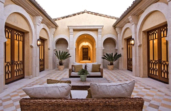 Alhambra Inspired Interior Courtyard 