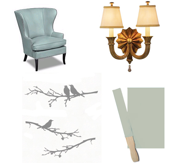 Bergdorf Goodman get this look for less Wing Chair Wall Sticker and Wall Sconce