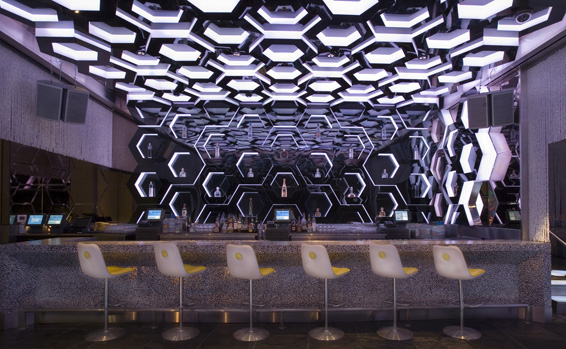 Moon Nightclub Hexagon Design Las Vegas