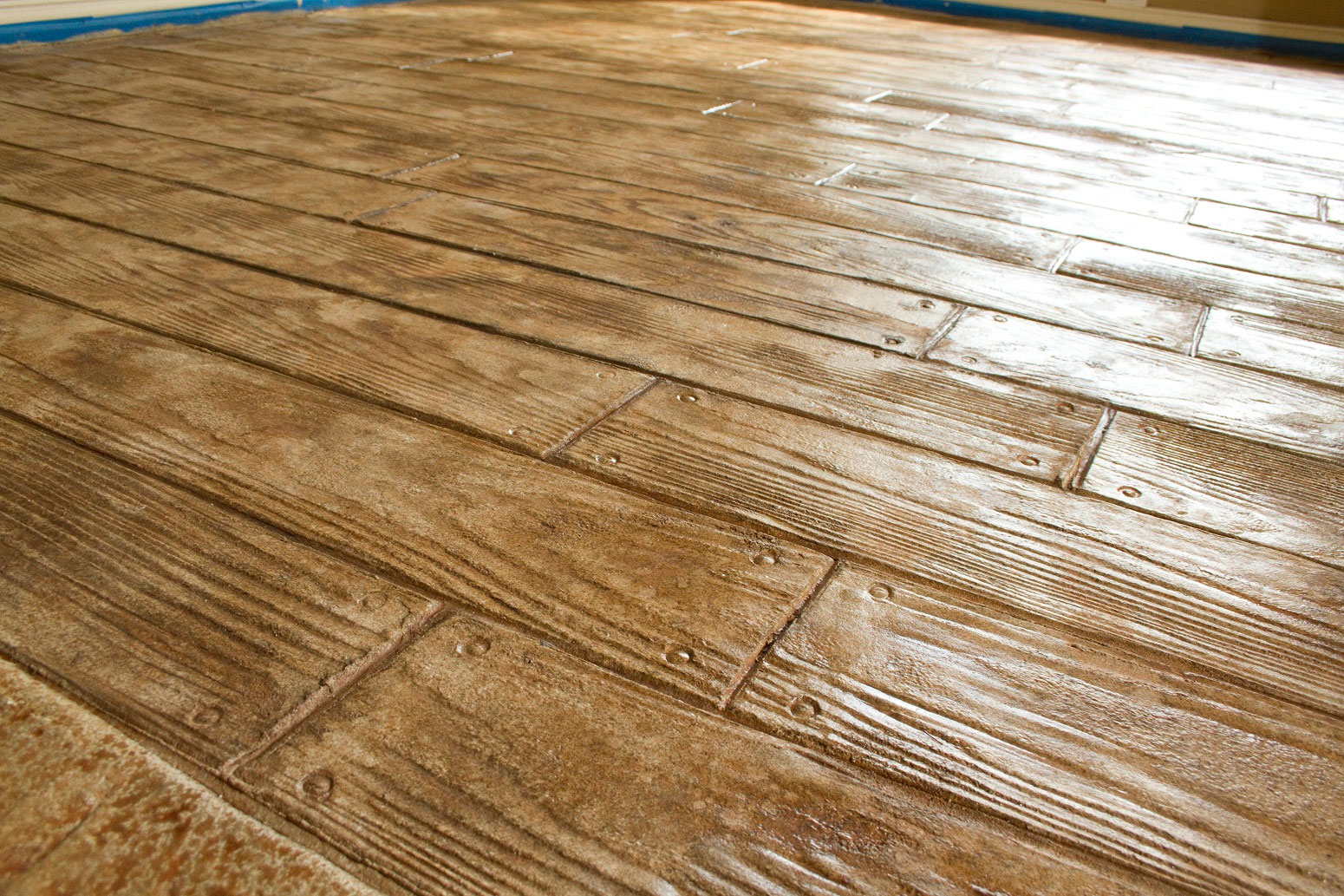 Wood Stamped Concrete - Interior Design Inspiration | Eva Designs