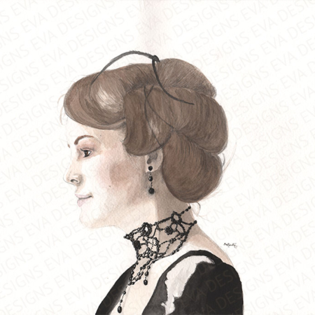 Lady Mary Downton Abbey painting by Eva Robertson